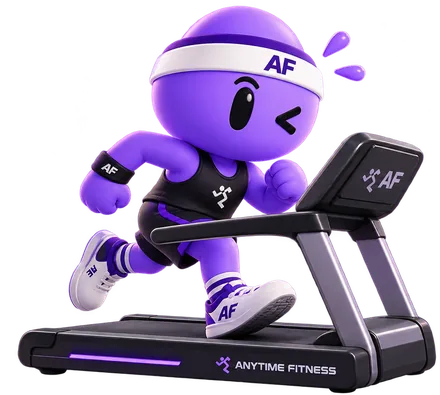 유산소 운동을 하는 AF 마스코트